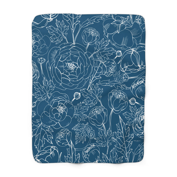 Don Bravo Sherpa Fleece Blanket 'Midnight Bloom' Edition