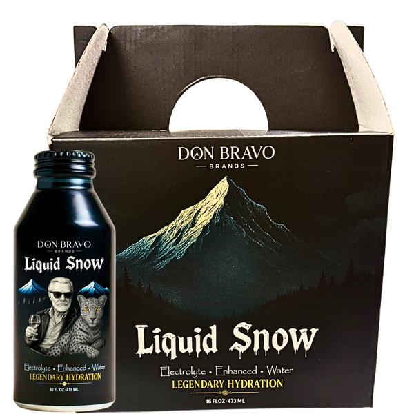 Don Bravo Brands Liquid Snow Bottled Water - Case of 6 Bottles