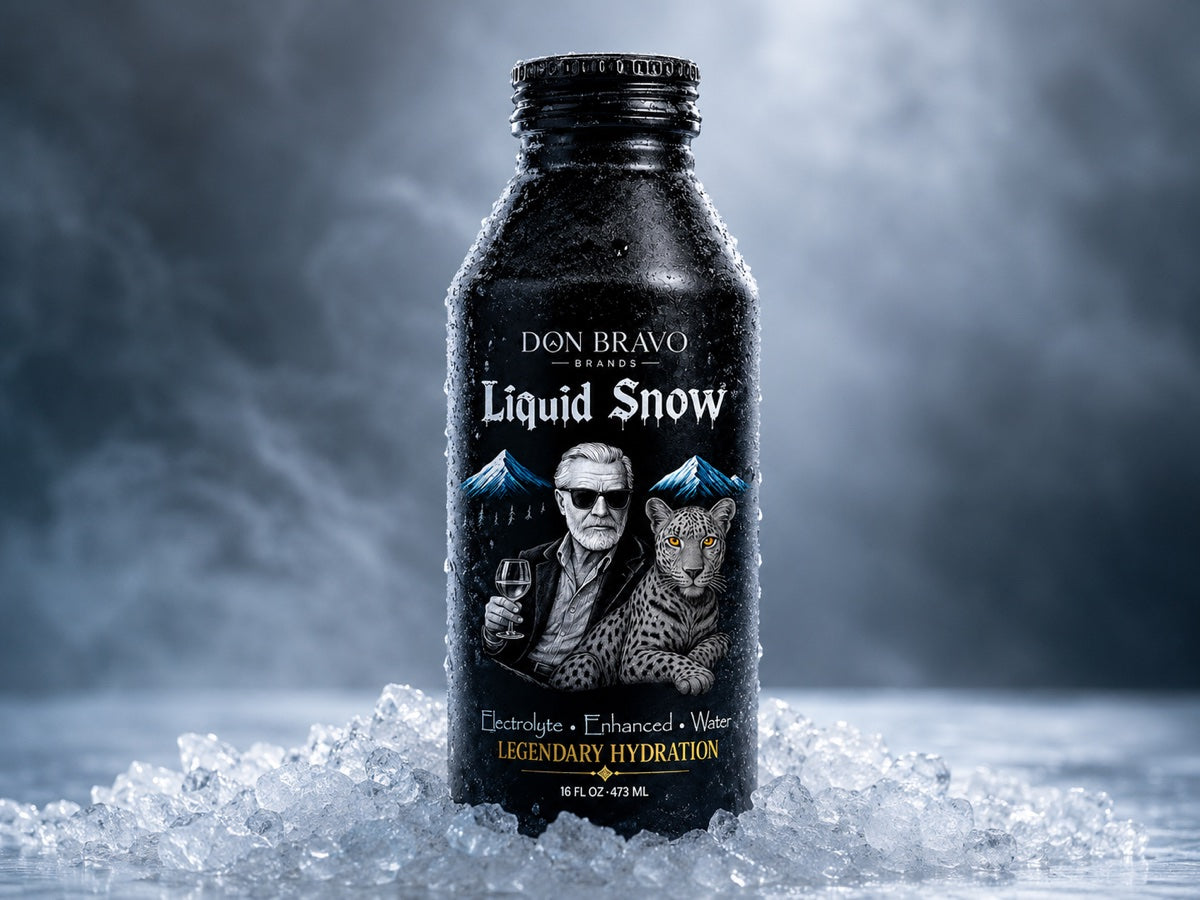 Liquid Snow bottle chilled on ice for retail and distribution review