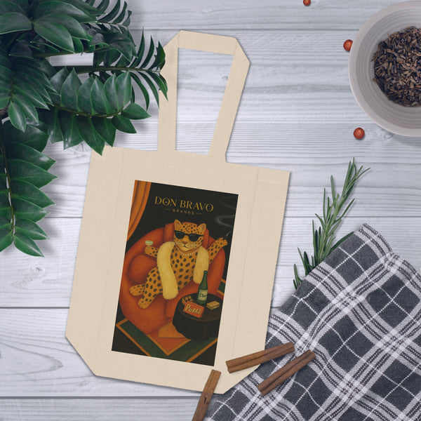 Don Bravo Double Wine Tote Bag 'Salotto Leopardo'