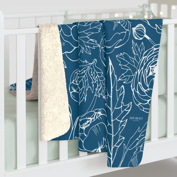 Don Bravo Sherpa Fleece Blanket 'Midnight Bloom' Edition