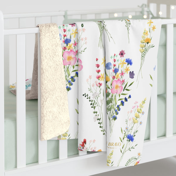 Don Bravo Sherpa Fleece Blanket 'Wildflower Meadow' Edition