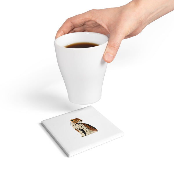 Don Bravo Regal Leopard Ceramic Coaster