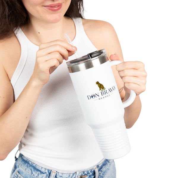 Don Bravo Brands Elite Thermal Tavel Mug:  40oz  Double-Wall  Stainless Steel Hydration Vessel