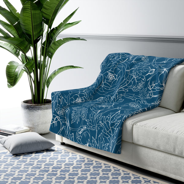 Don Bravo Sherpa Fleece Blanket 'Midnight Bloom' Edition