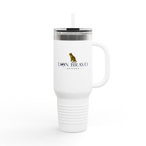 Don Bravo Brands Elite Thermal Tavel Mug:  40oz  Double-Wall  Stainless Steel Hydration Vessel