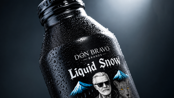 Don Bravo Brands Liquid Snow Electrolyte Bottled Water 16 FL OZ (Aluminum Reusable Bottle)