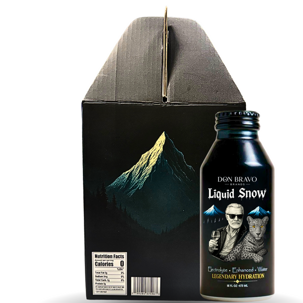 Don Bravo Brands Liquid Snow Bottled Water - Case of 6 Bottles