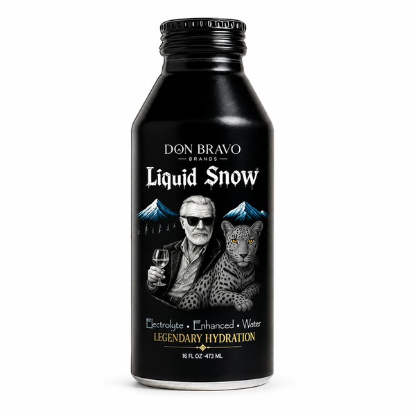 Don Bravo Brands Liquid Snow Electrolyte Bottled Water 16 FL OZ (Aluminum Reusable Bottle)