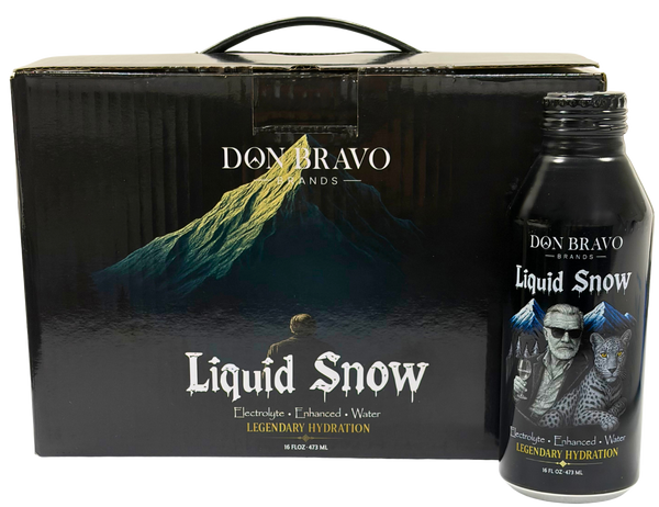 Don Bravo Brands Liquid Snow Bottled Water - Case of 6 Bottles