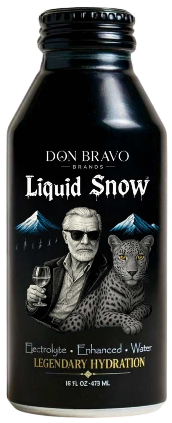 Don Bravo Brands Liquid Snow Bottled Water - Case of 6 Bottles