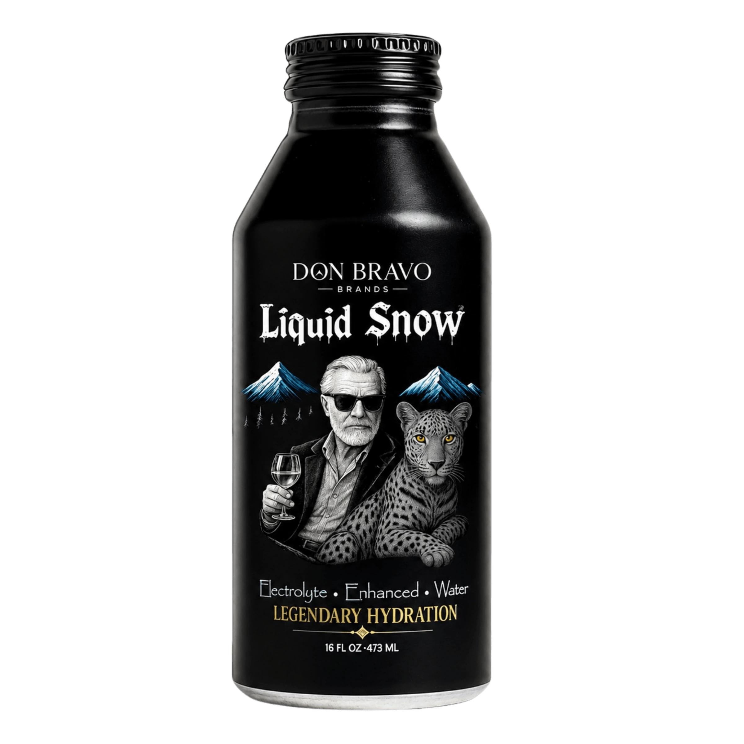 Single Liquid Snow aluminum bottle
